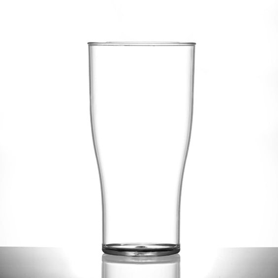 BBP Elite Polycarbonate Tulip Pint Glass Nucleated 20oz 48 Pack