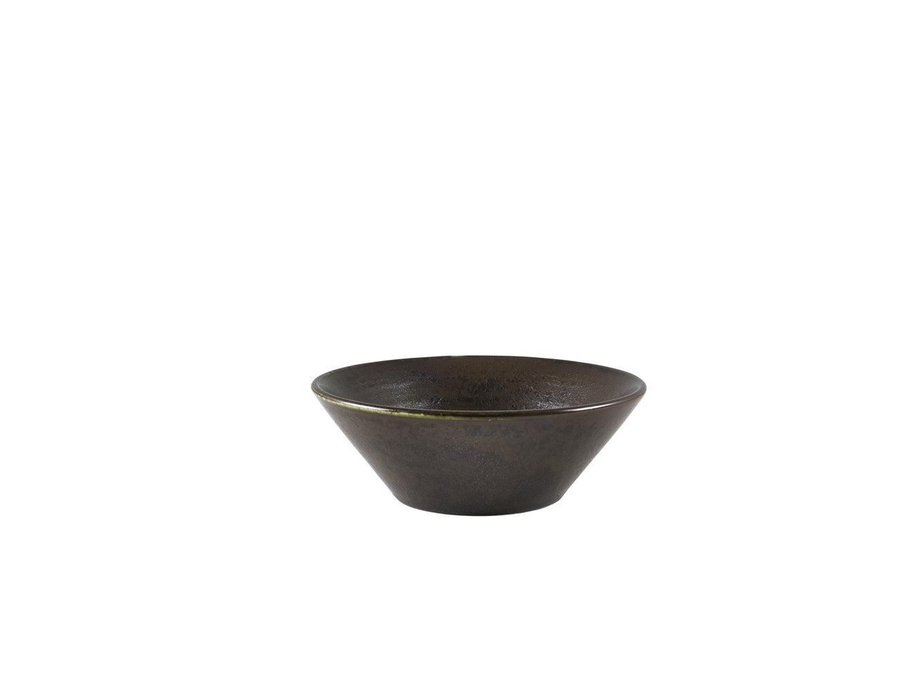 Terra Porcelain Black Conical Bowl 14cm 6 Pack