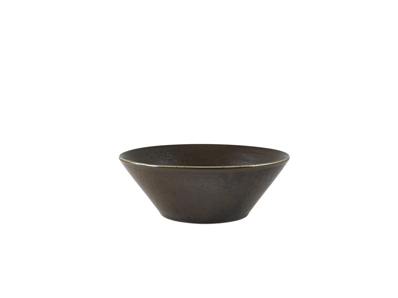 Terra Porcelain Black Conical Bowl 16cm 6 Pack