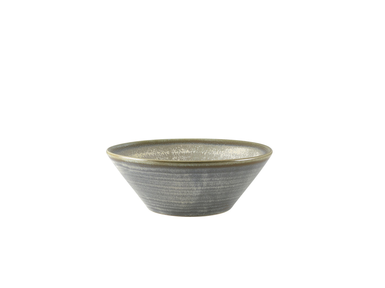 Terra Porcelain Matt Grey Conical Bowl 16cm 6 Pack