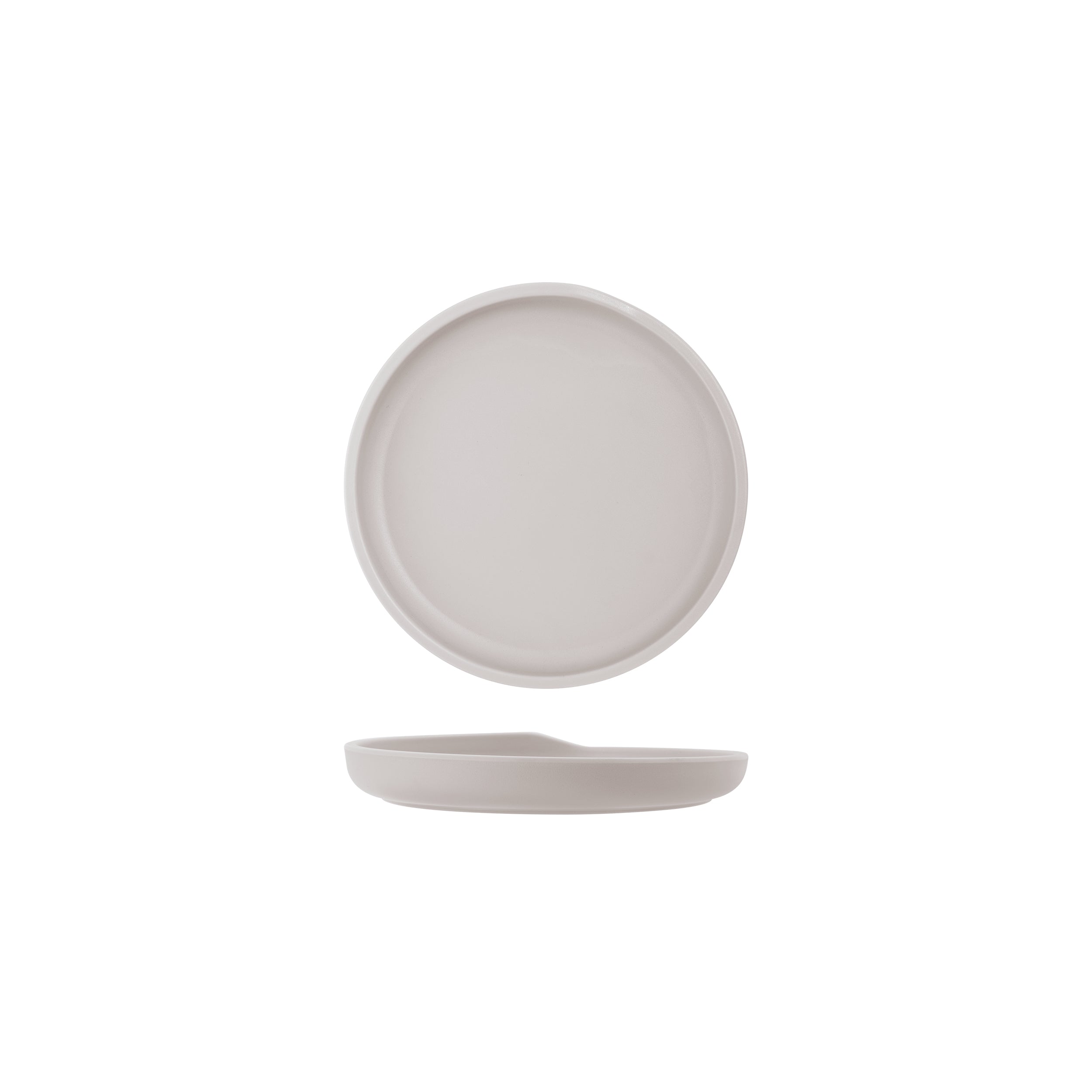 White Copenhagen Round Melamine Plate 17cm 6 Pack