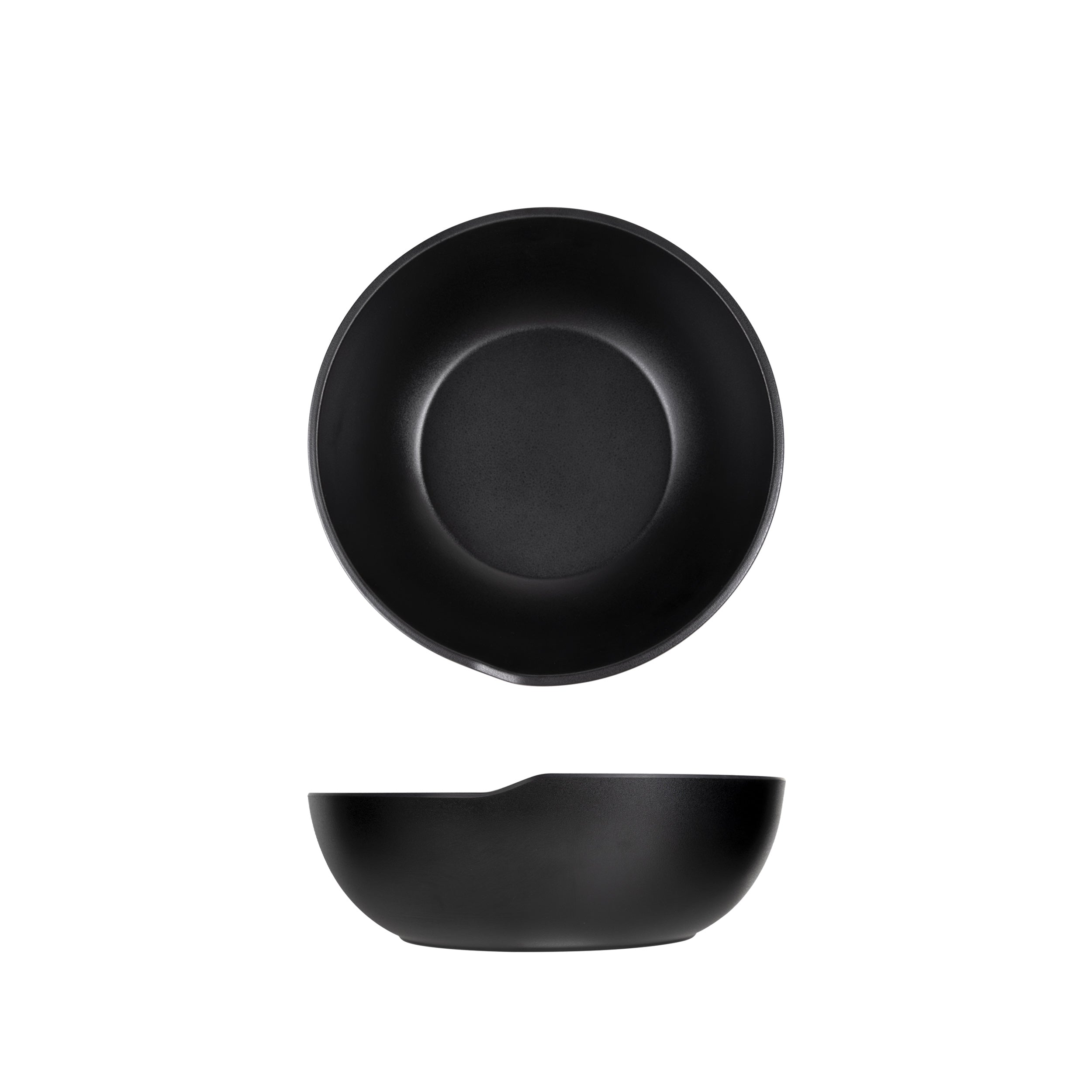 Black Copenhagen Round Melamine Bowl 20 x 7.5cm 6 Pack