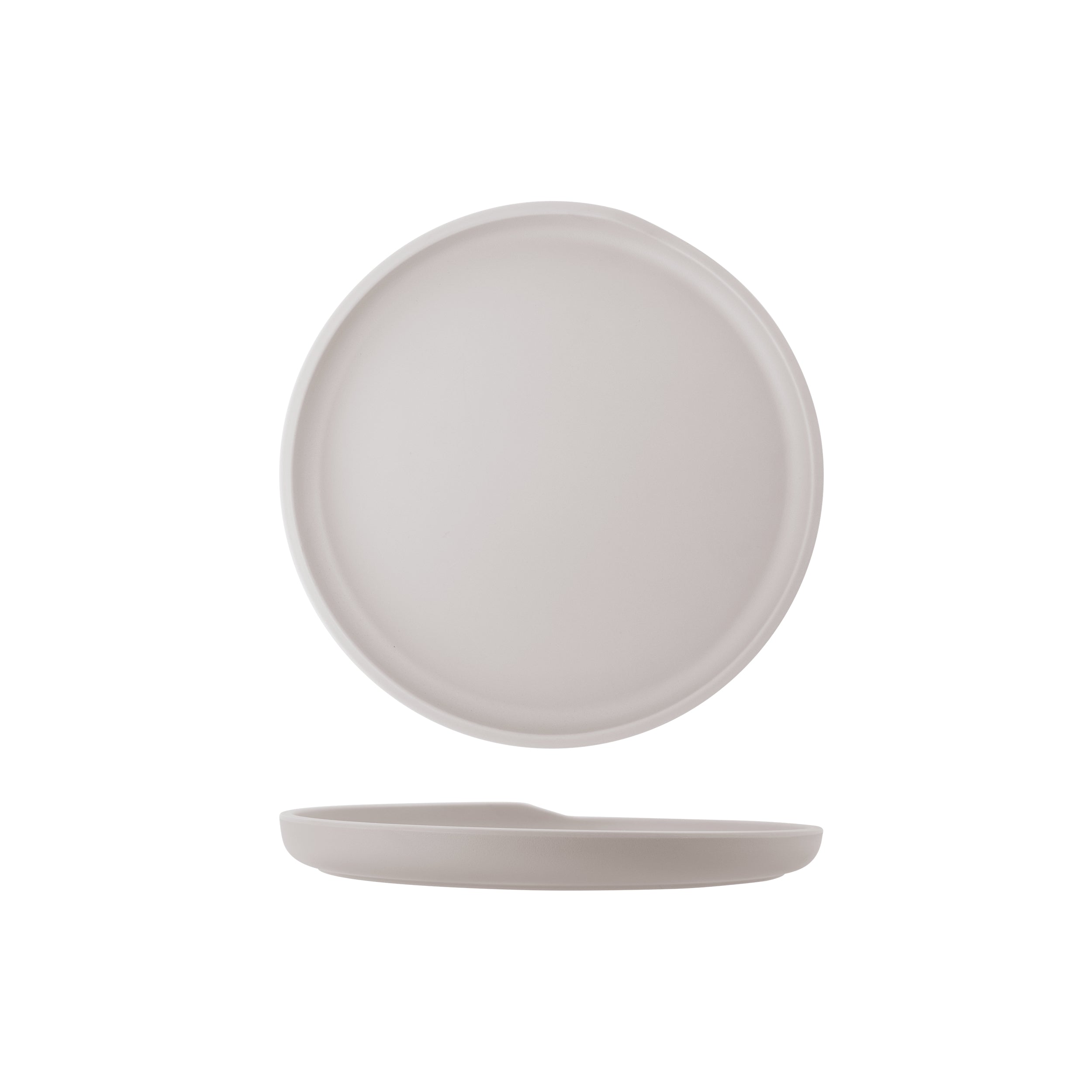 White Copenhagen Round Melamine Plate 22.5cm 6 Pack