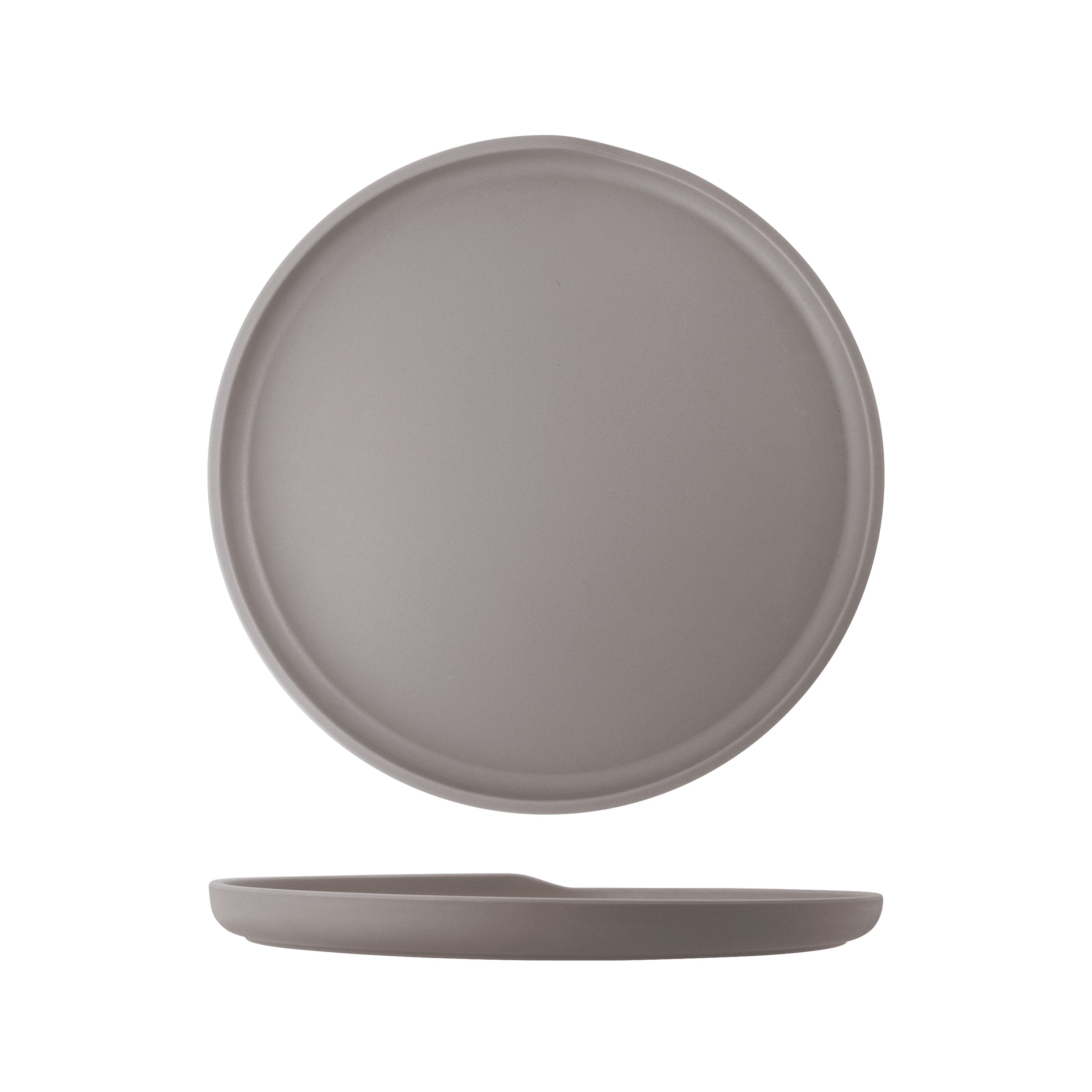 Sand Brown Copenhagen Round Melamine Plate 28cm 6 Pack