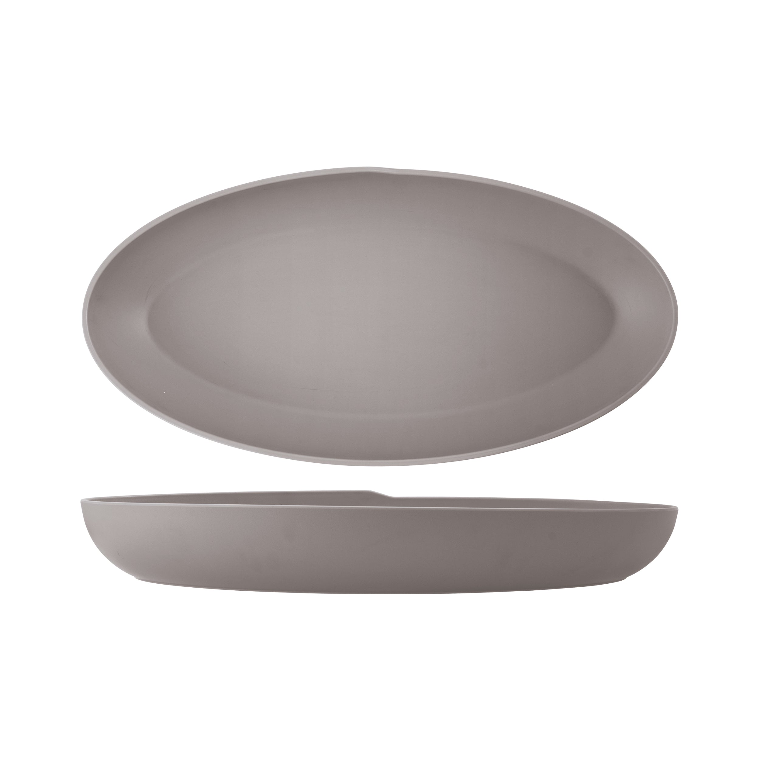 Sand Brown Copenhagen Oval Melamine Deep Dish 55 x 27.5 x 7.5cm