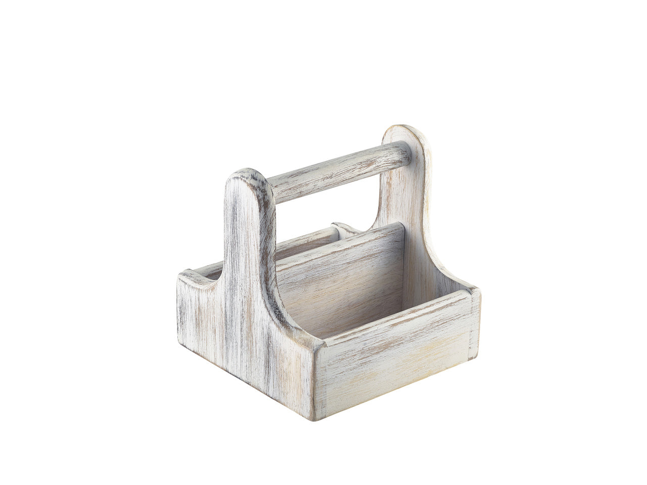 Small White Wooden Table Caddy