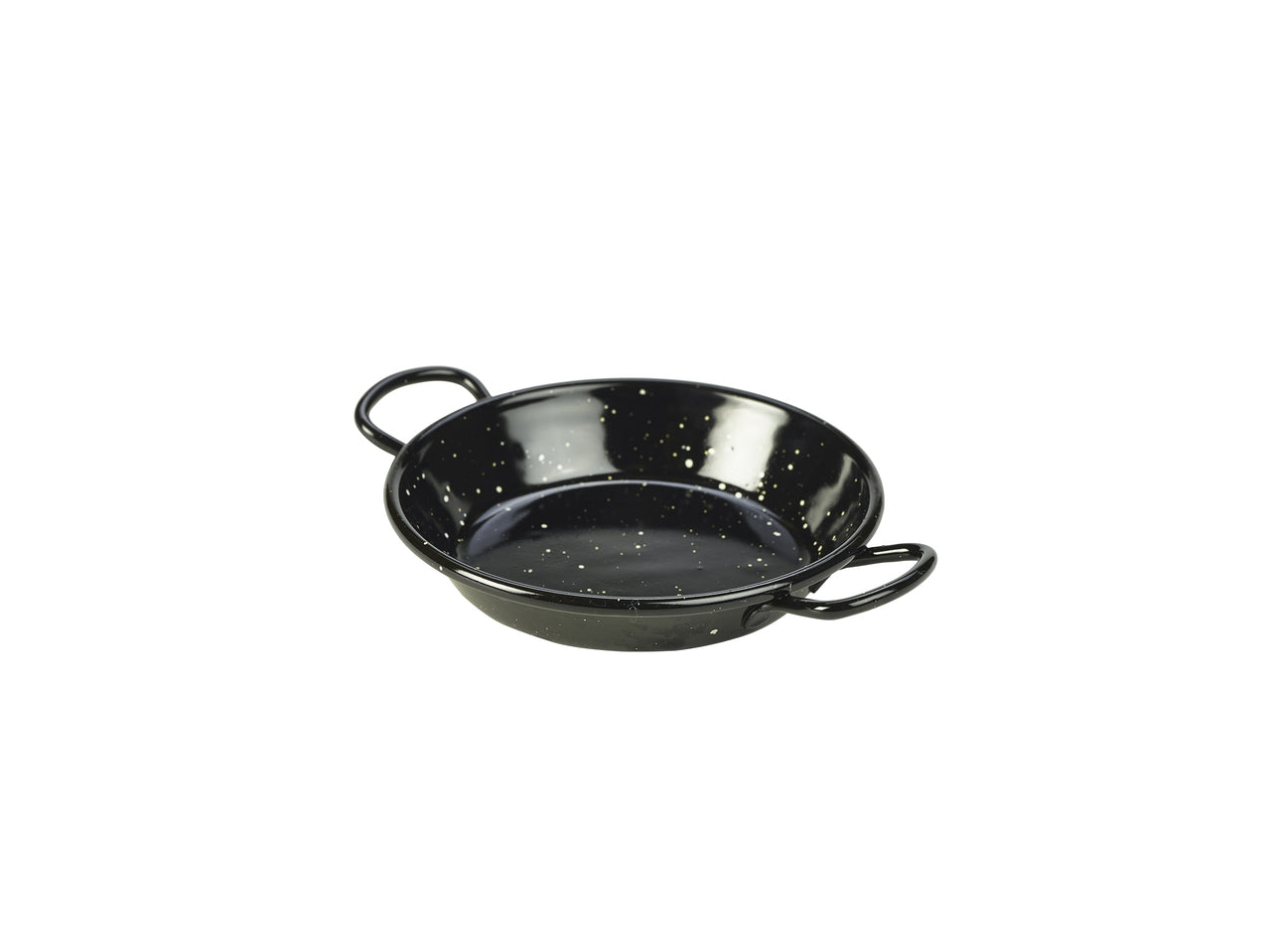 Black Enamel Miniature Paella Pan 12cm 6 Pack