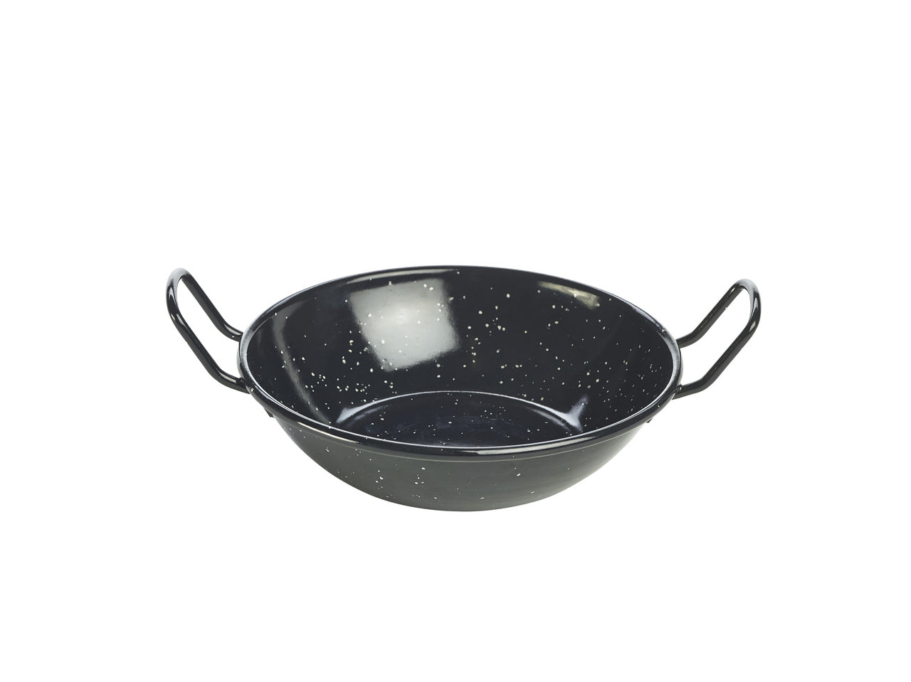 Black Enamel Dish 16cm 10 Pack