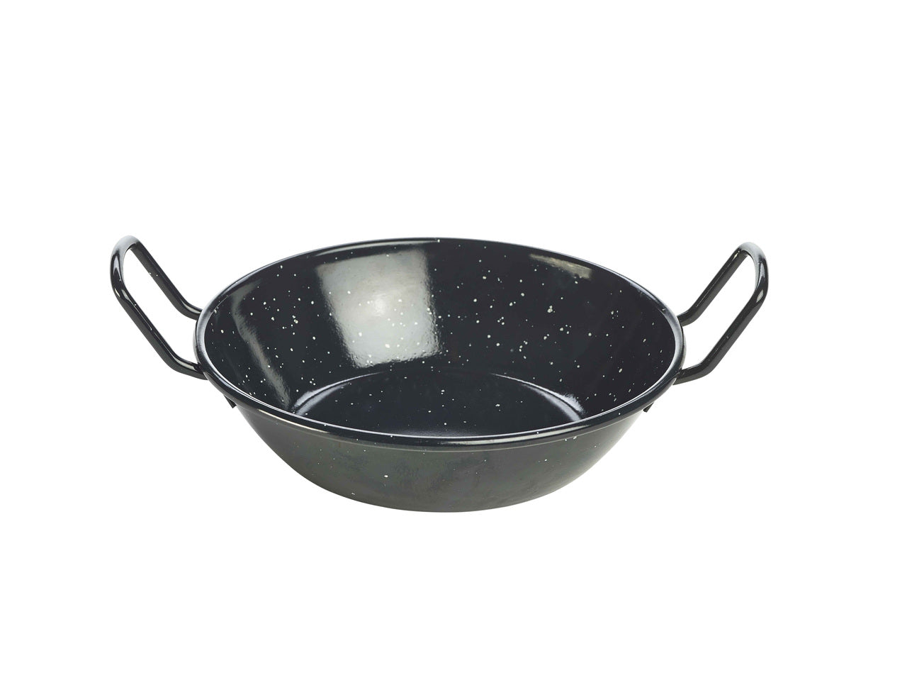 Black Enamel Dish 18cm 6 Pack