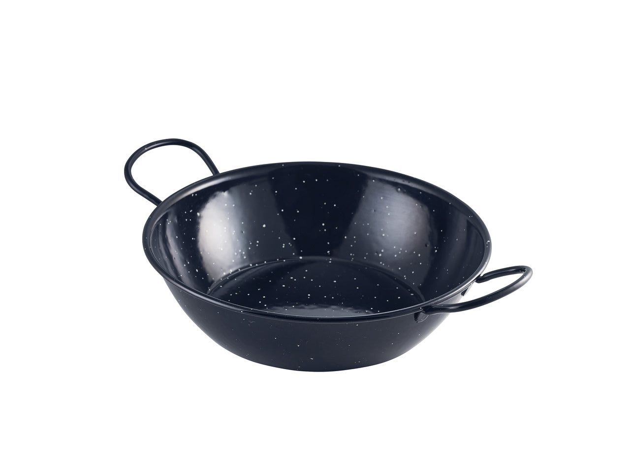 Black Enamel Dish 26cm 6 Pack