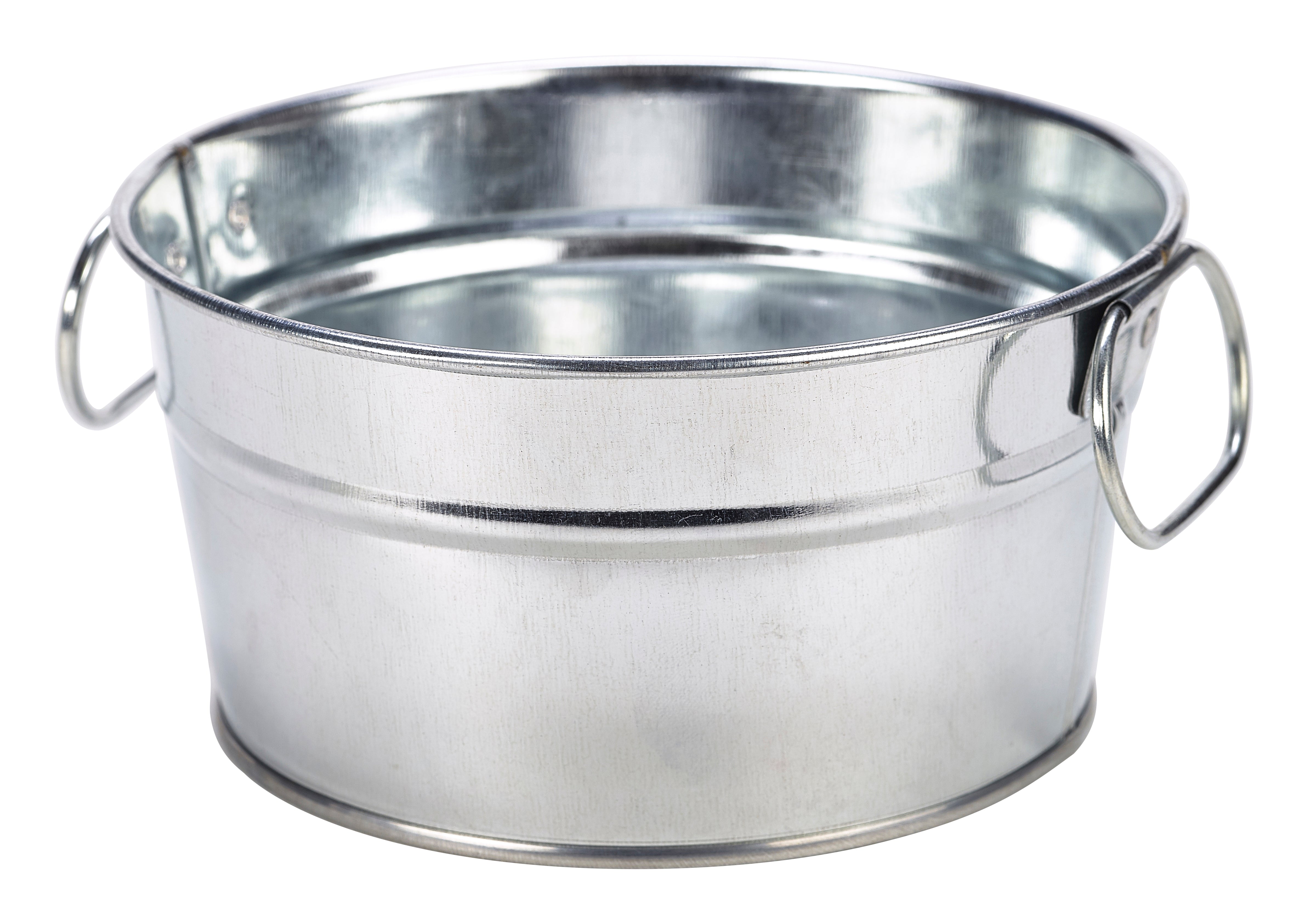 Galvanised Steel Serving Bucket 15 x 8cm 6 Pack