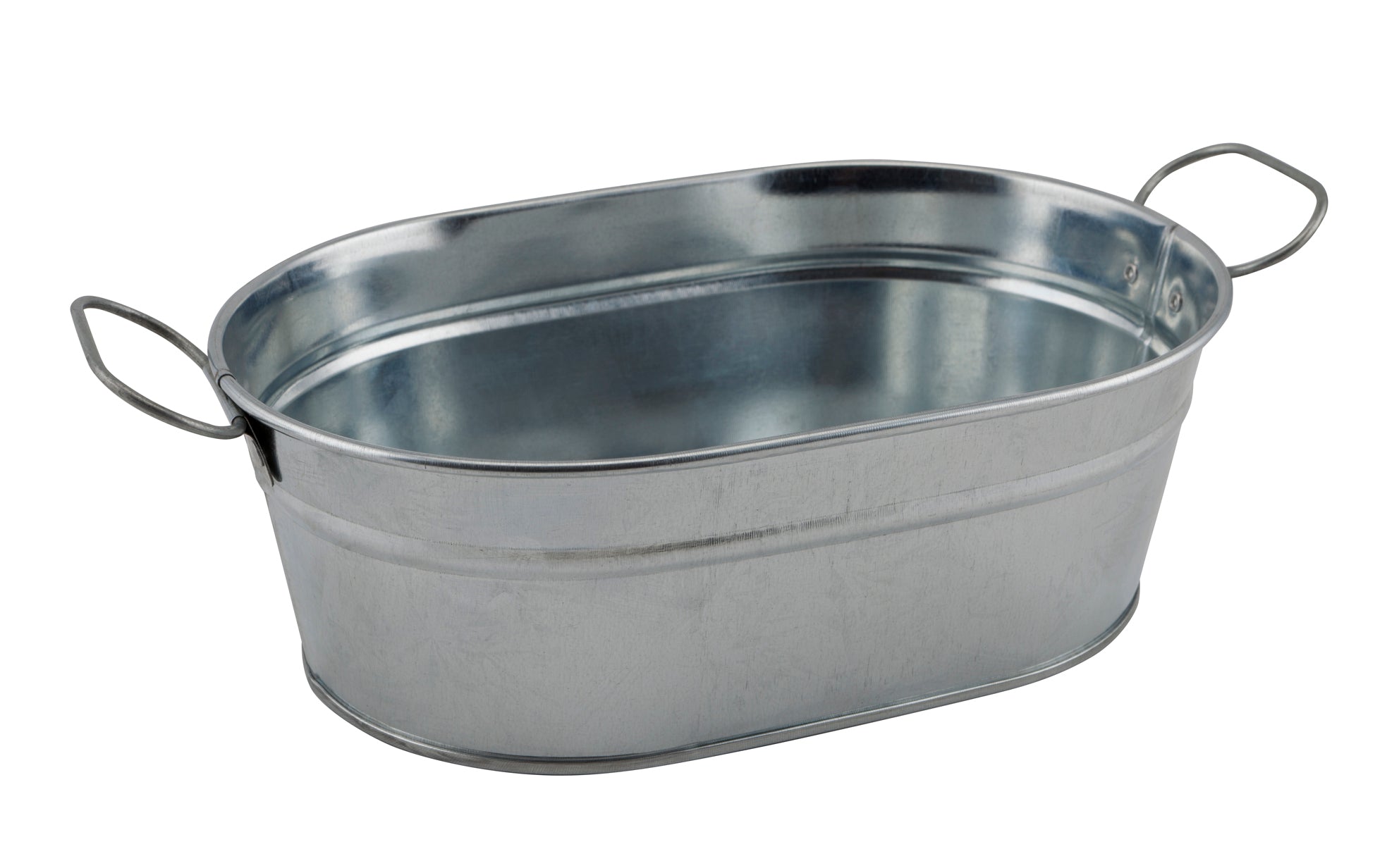 Galvanised Steel Serving Bucket 23 x 15 x 7cm 6 Pack