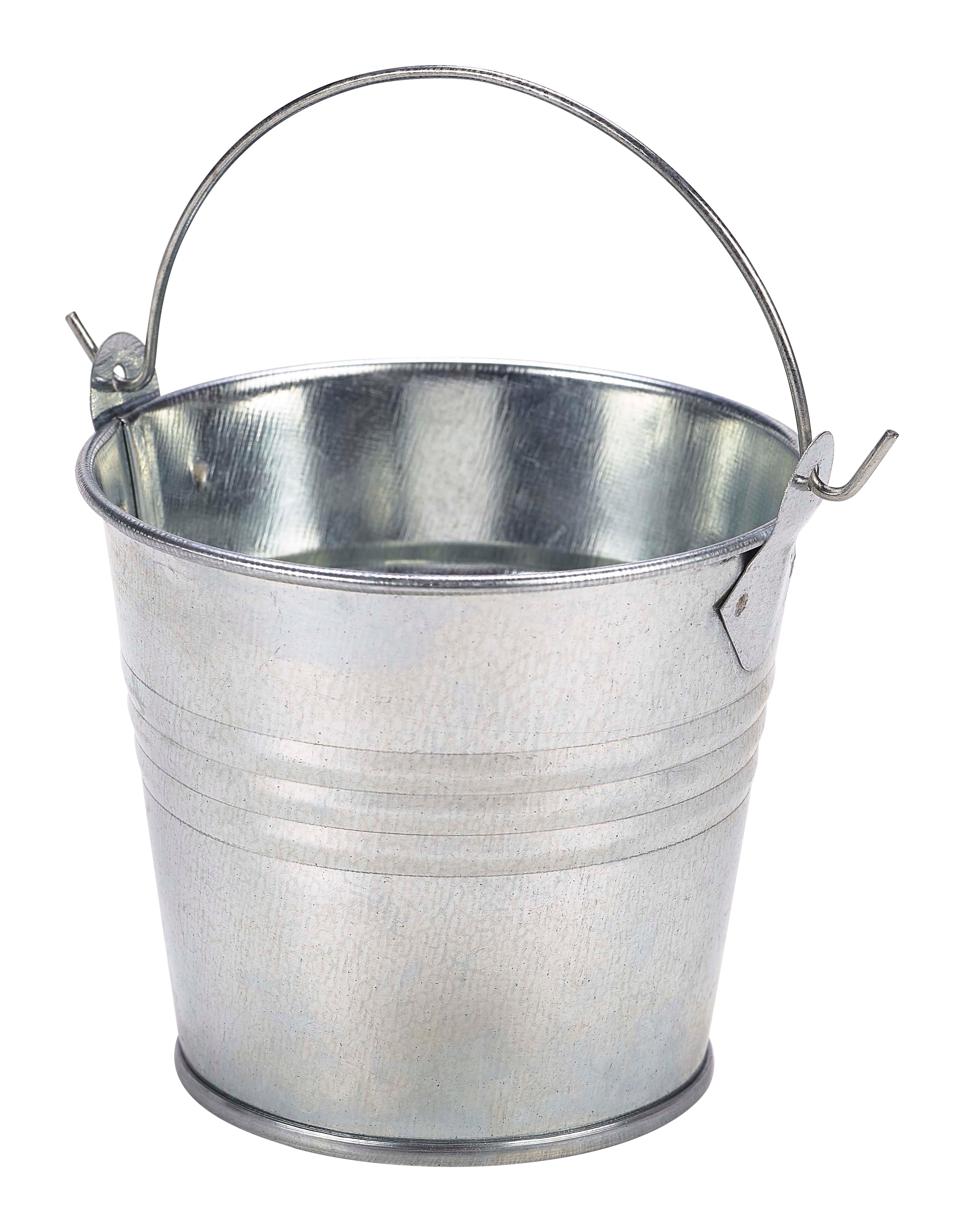 Galvanised Steel Serving Bucket 8.5cm Dia 12 Pack