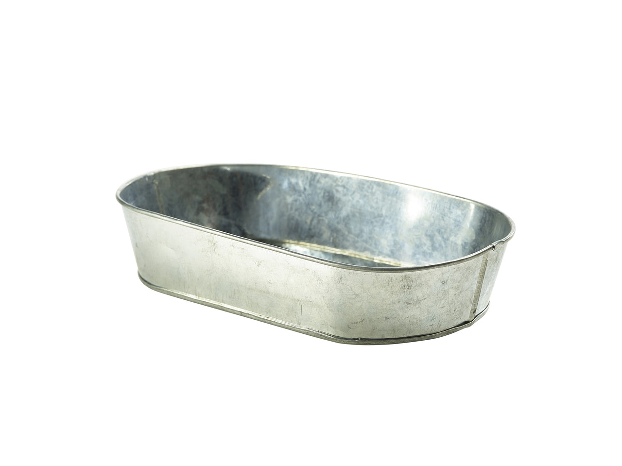 Galvanised Steel Serving Platter 24X15cm 6 Pack