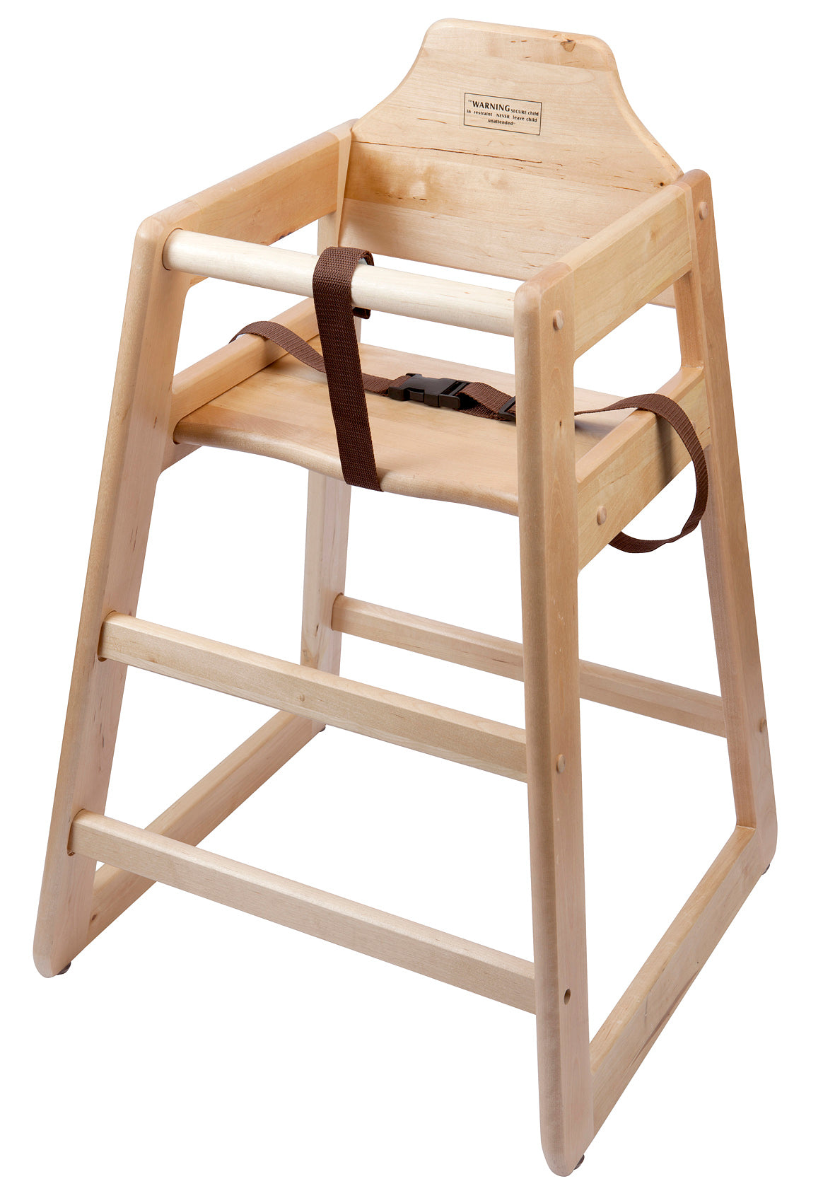 Wooden High Chair - Light Wood