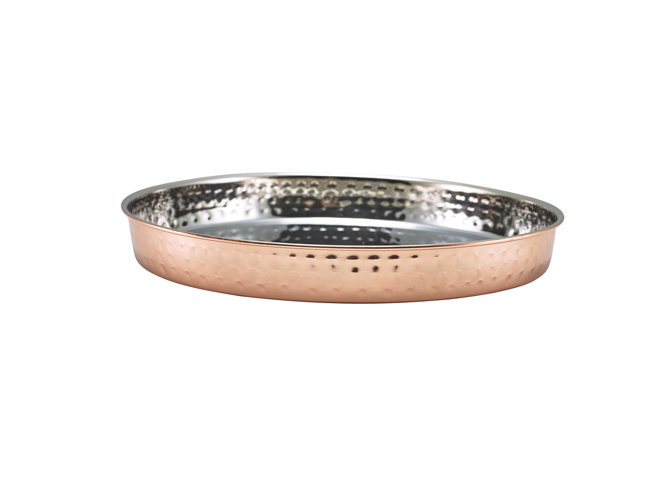 GenWare Hammered Copper Plated Presentation Plate 25cm