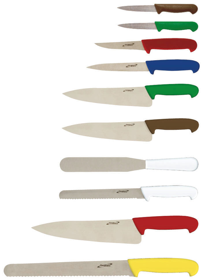 10 Piece Colour Coded Knife Set + Knife Case