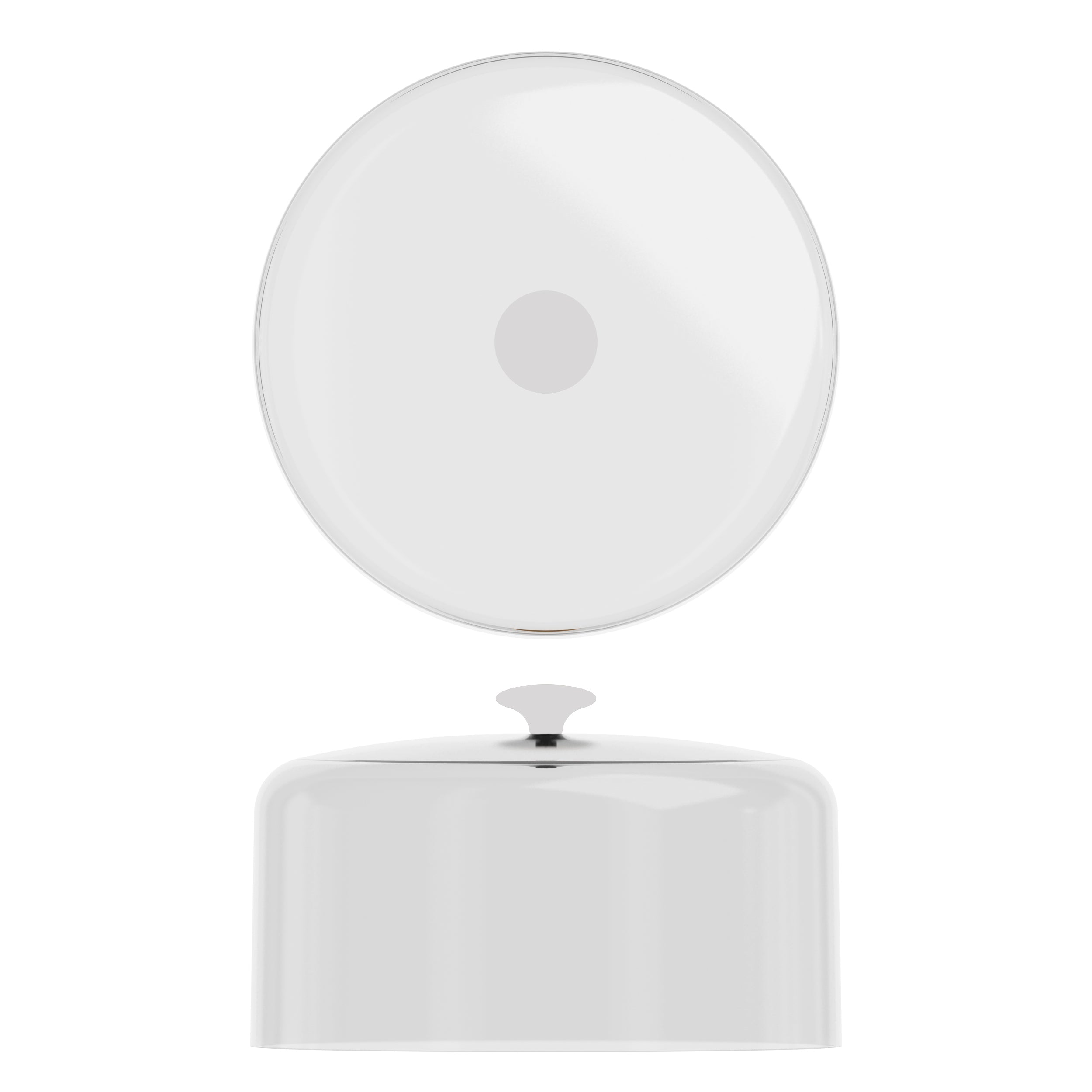 Clear PC Dome Lid With White Handle 26.5 x 16.2cm