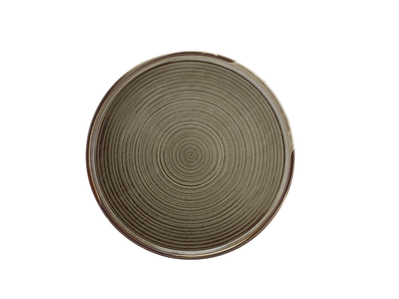 Terra Porcelain Grey Low Presentation Plate 25cm 6 Pack