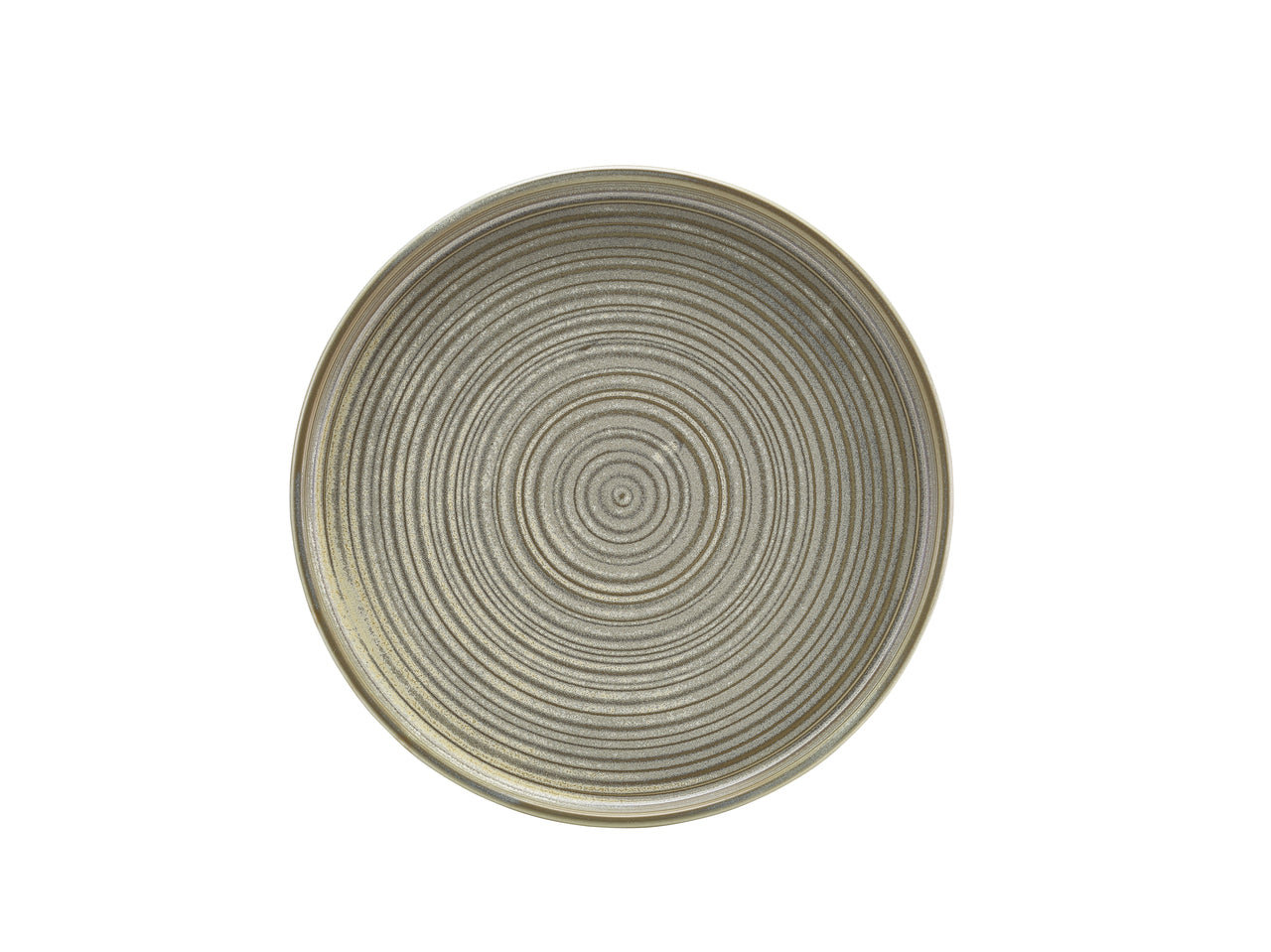 Terra Porcelain Matt Grey Low Presentation Plate 25cm 6 Pack