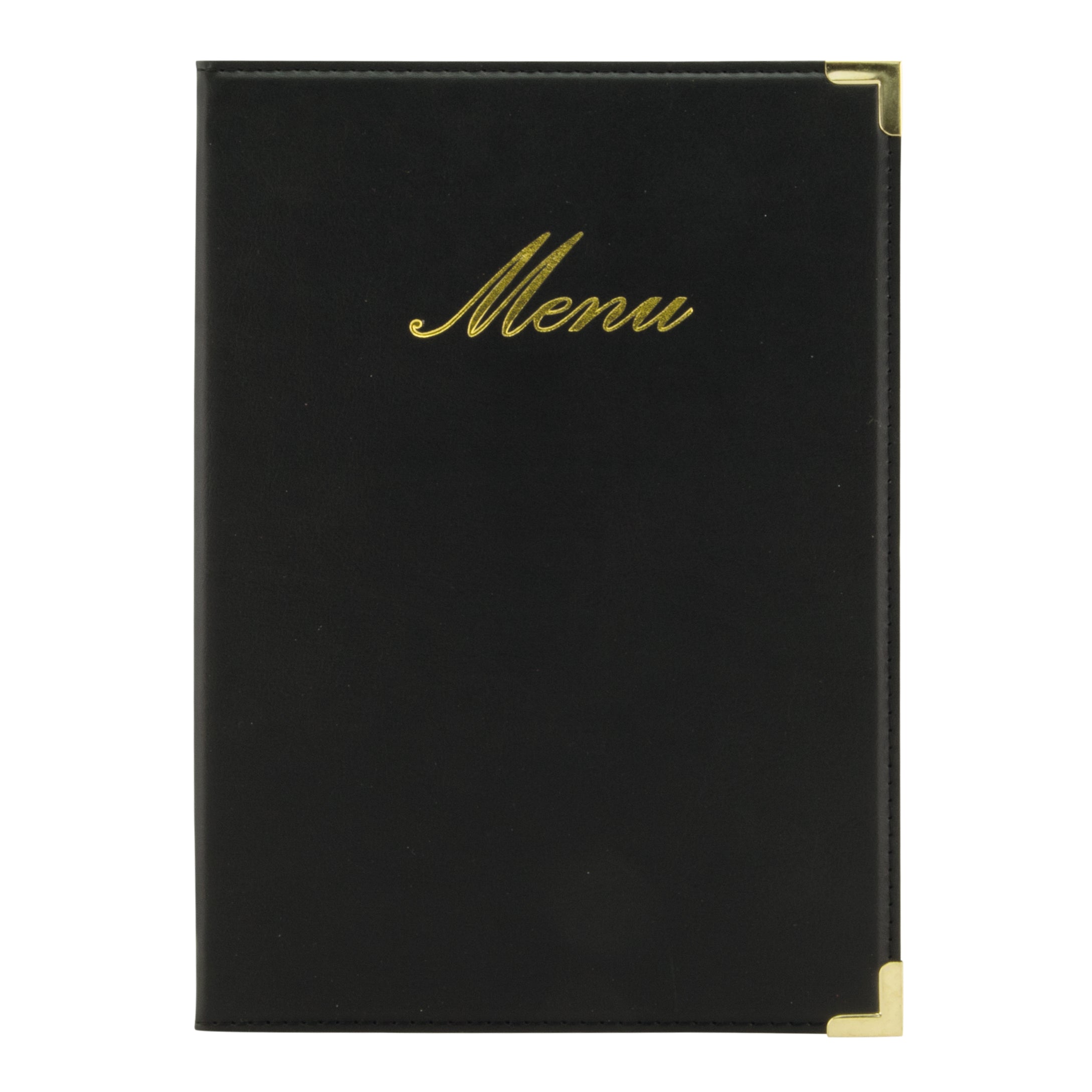 Classic A5 Menu Holder Black 4 Pages