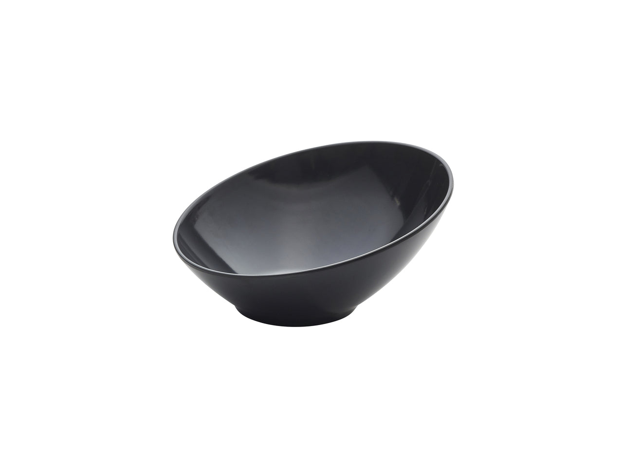 Black Melamine Slanted Buffet Bowl 21 x 20 x 10cm