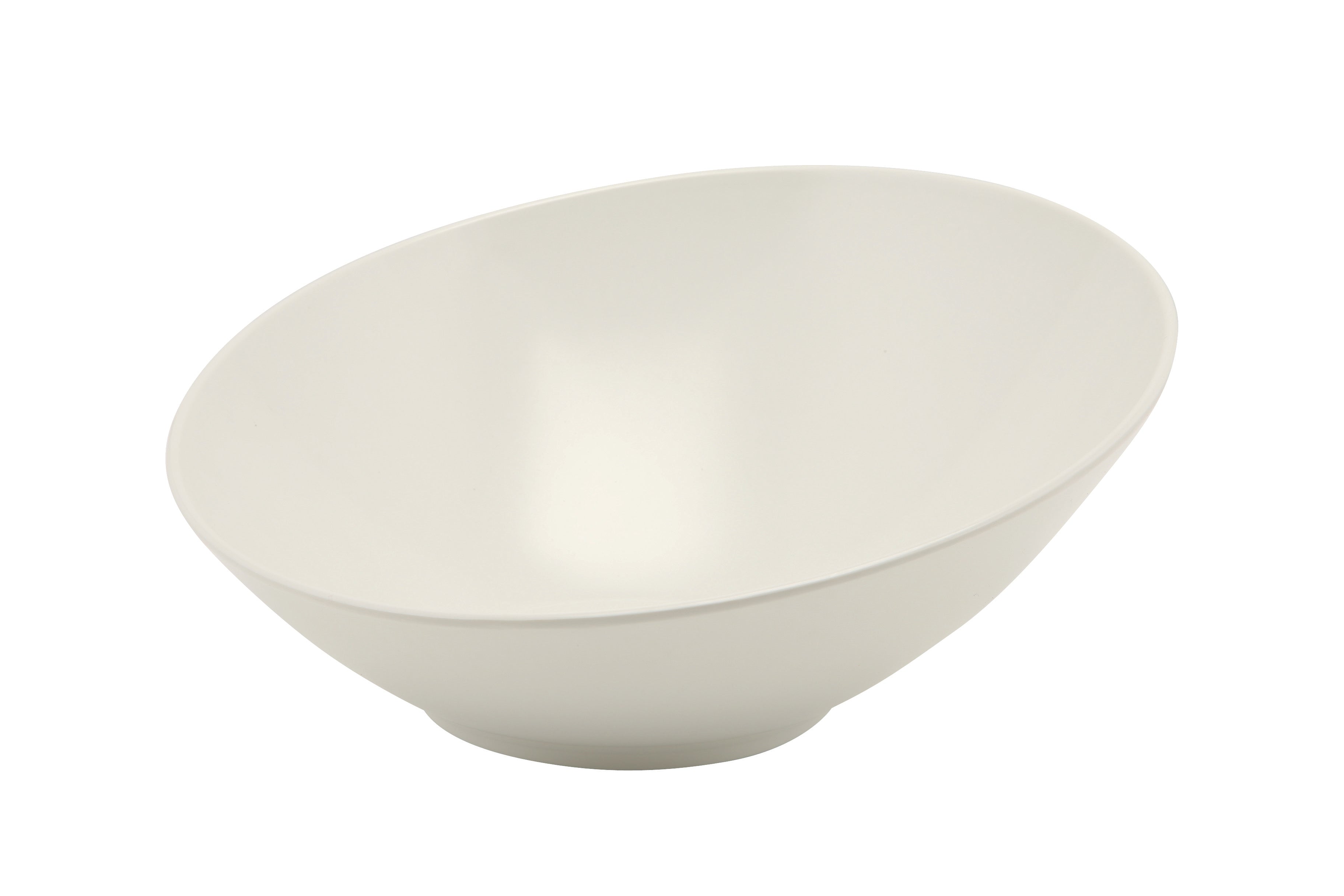 White Melamine Slanted Buffet Bowl 21 x 20 x 10cm