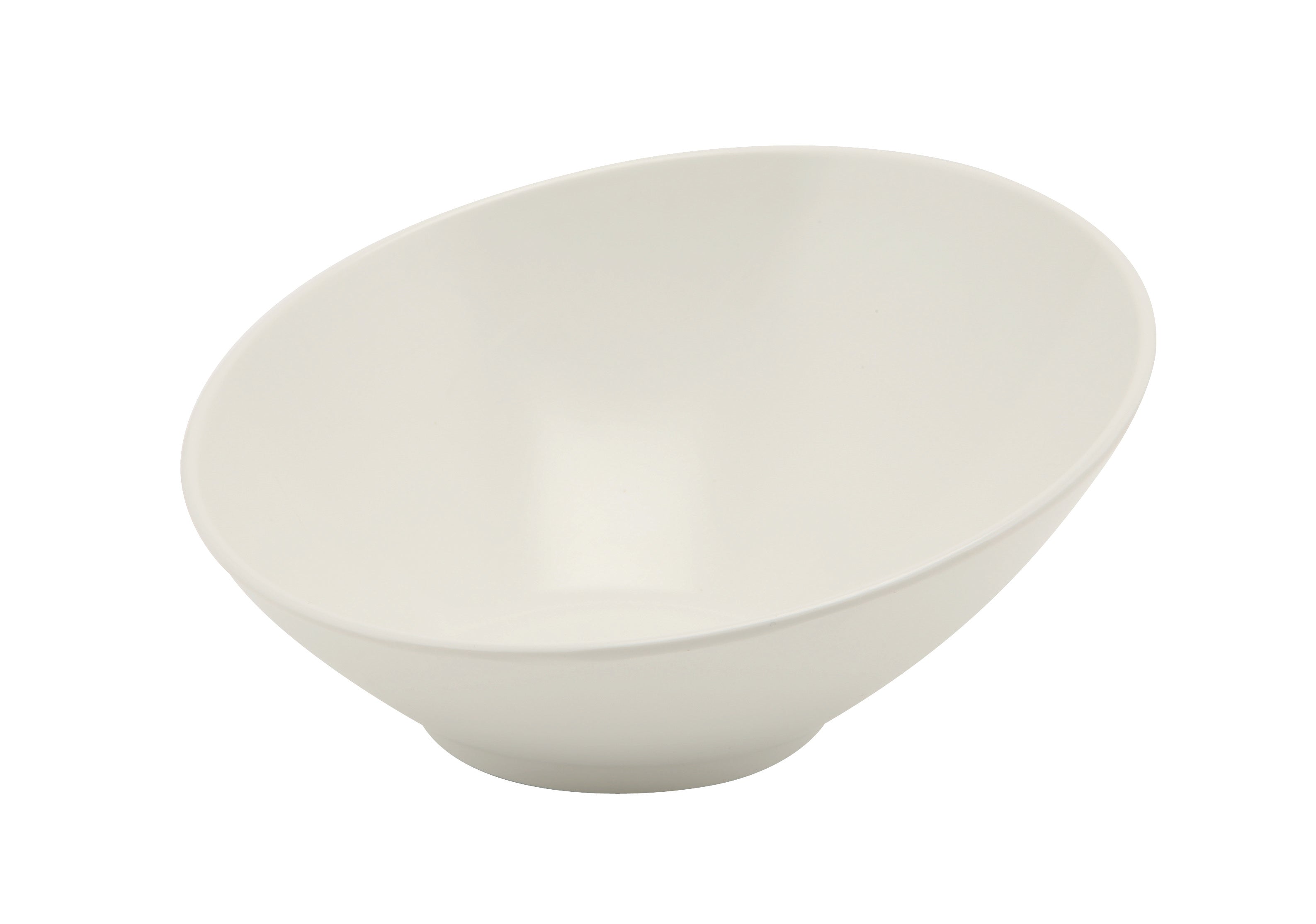 White Melamine Slanted Buffet Bowl 30X29X13cm