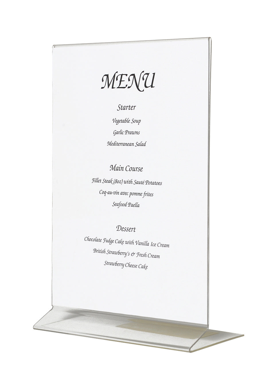 Acrylic Menu Holder A4 Size