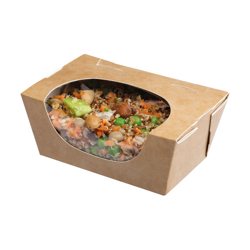 Colpac Zest Compostable Kraft Small Salad Box 375ml 250 Pack