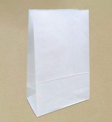 White Kraft Grab Bag 12.5 X 6.5 X 17.5 Inches 100 Pack