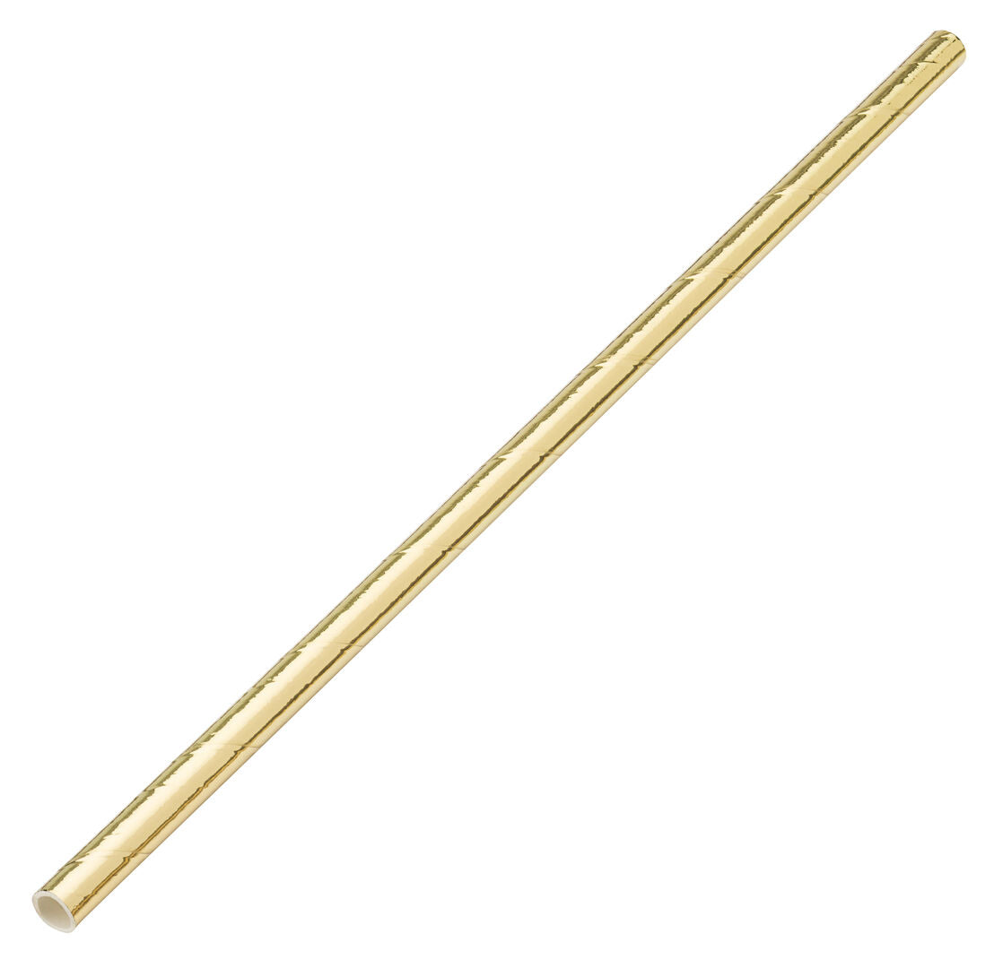 Utopia Biodegradable Gold Paper Straws 8" (20cm) 250 Pack