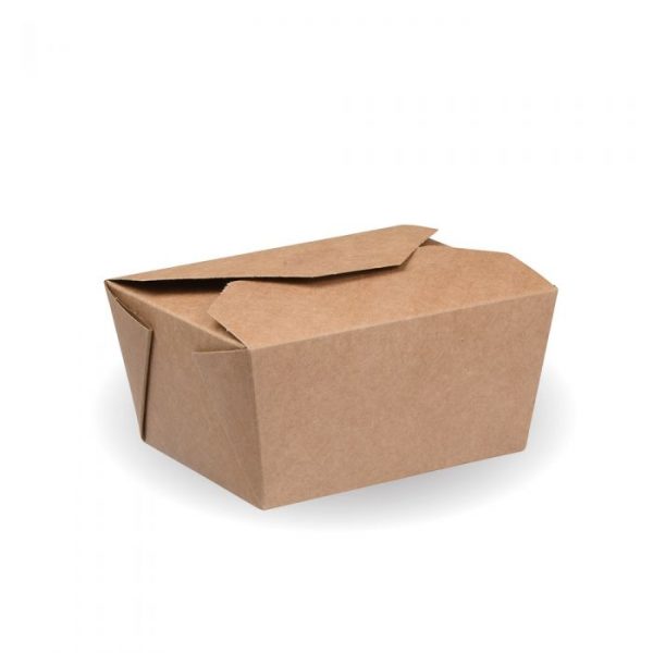 Small Food To Go Takeaway Box Kraft No Window 800ml