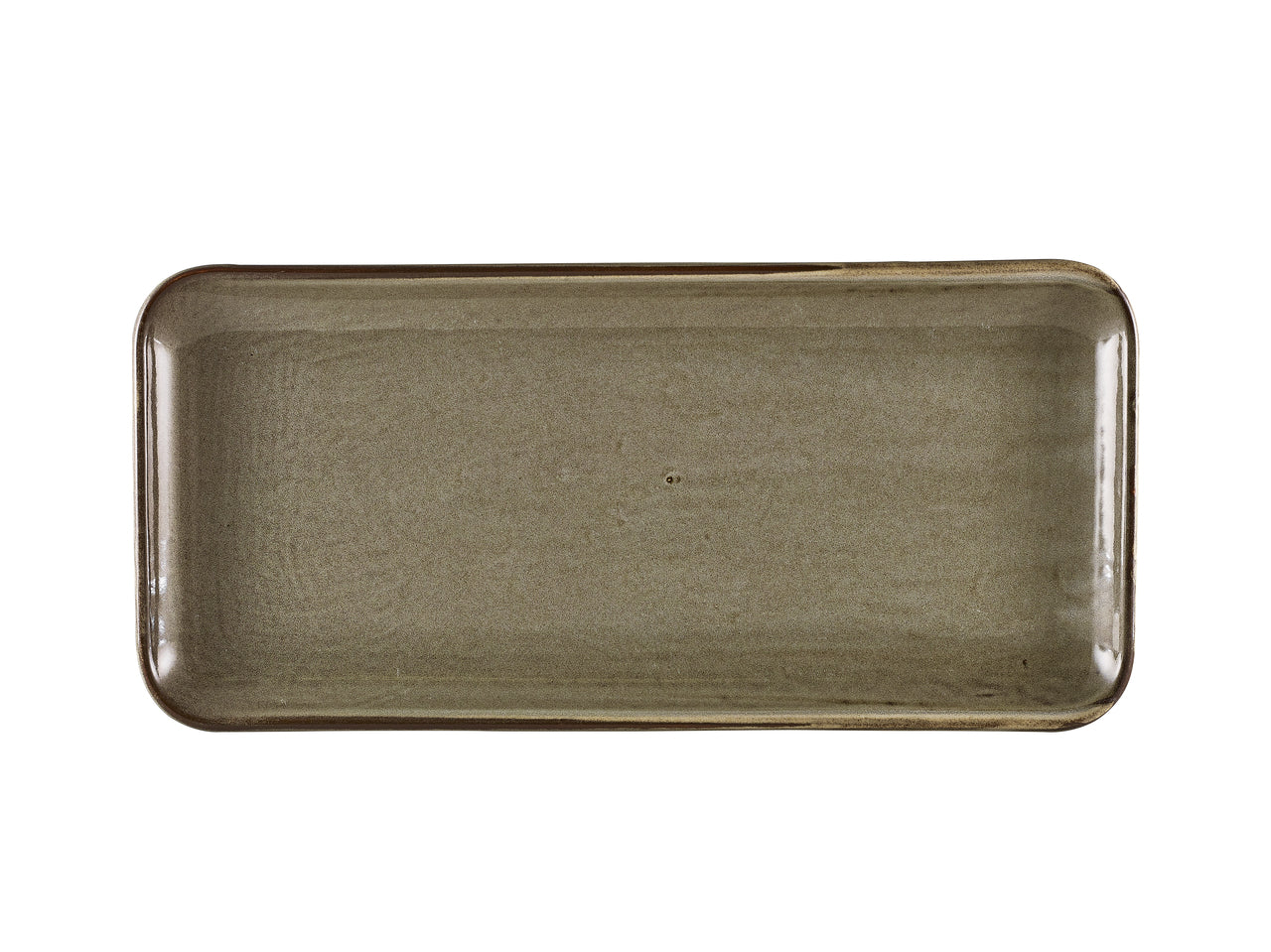 Terra Porcelain Grey Narrow Rectangular Platter 36 x 16.5cm 3 Pack