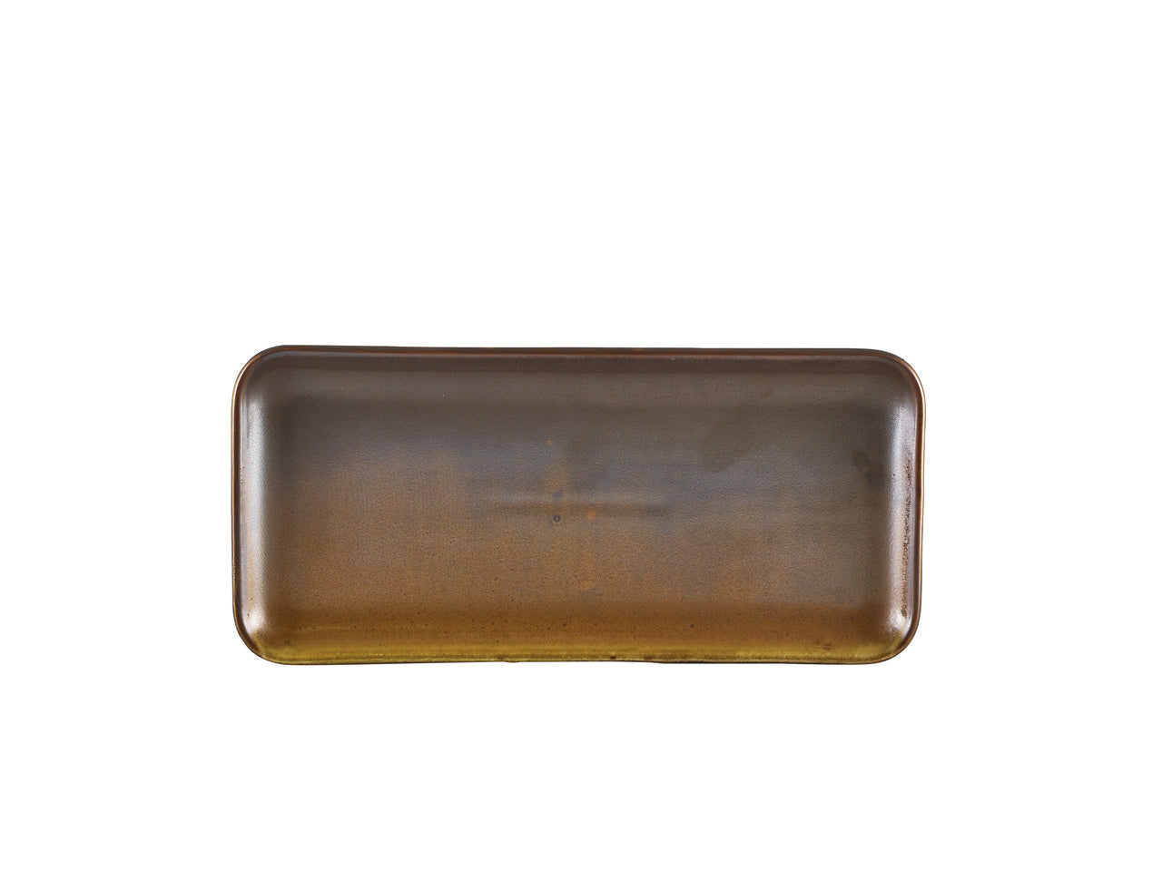 Terra Porcelain Rustic Copper Narrow Rectangular Platter 27 x 12.5cm 6 Pack