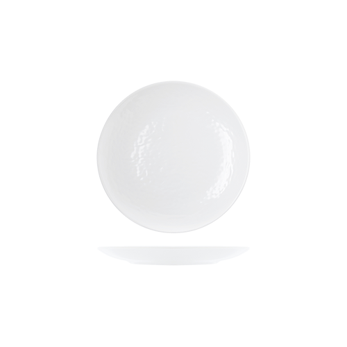 White Osaka Melamine Side Plate 23cm 12 Pack