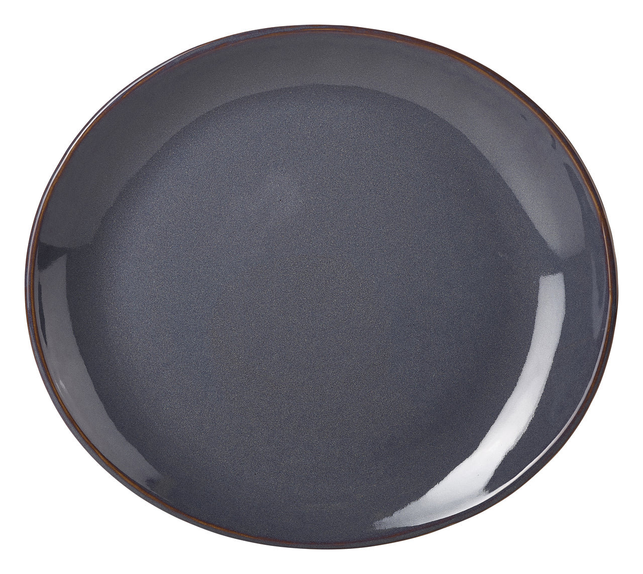 Terra Stoneware Rustic Blue Oval Plate 29.5 x 26cm 6 Pack