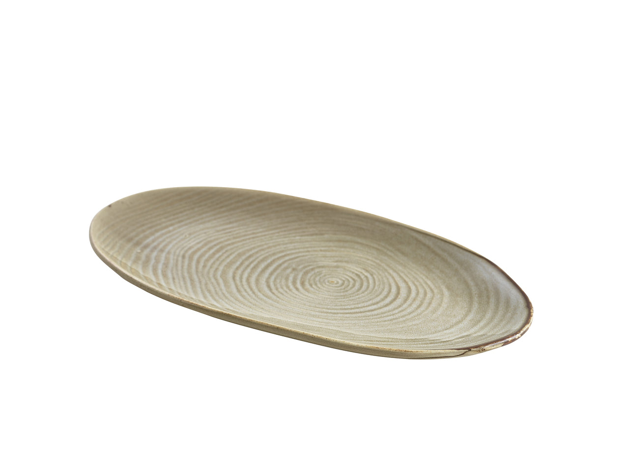 Terra Porcelain Grey Organic Platter 31cm 6 Pack