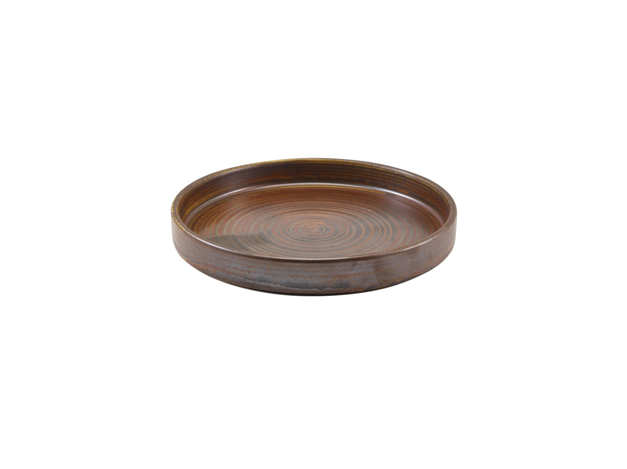 Terra Porcelain Rustic Copper Presentation Plate 18cm 6 Pack