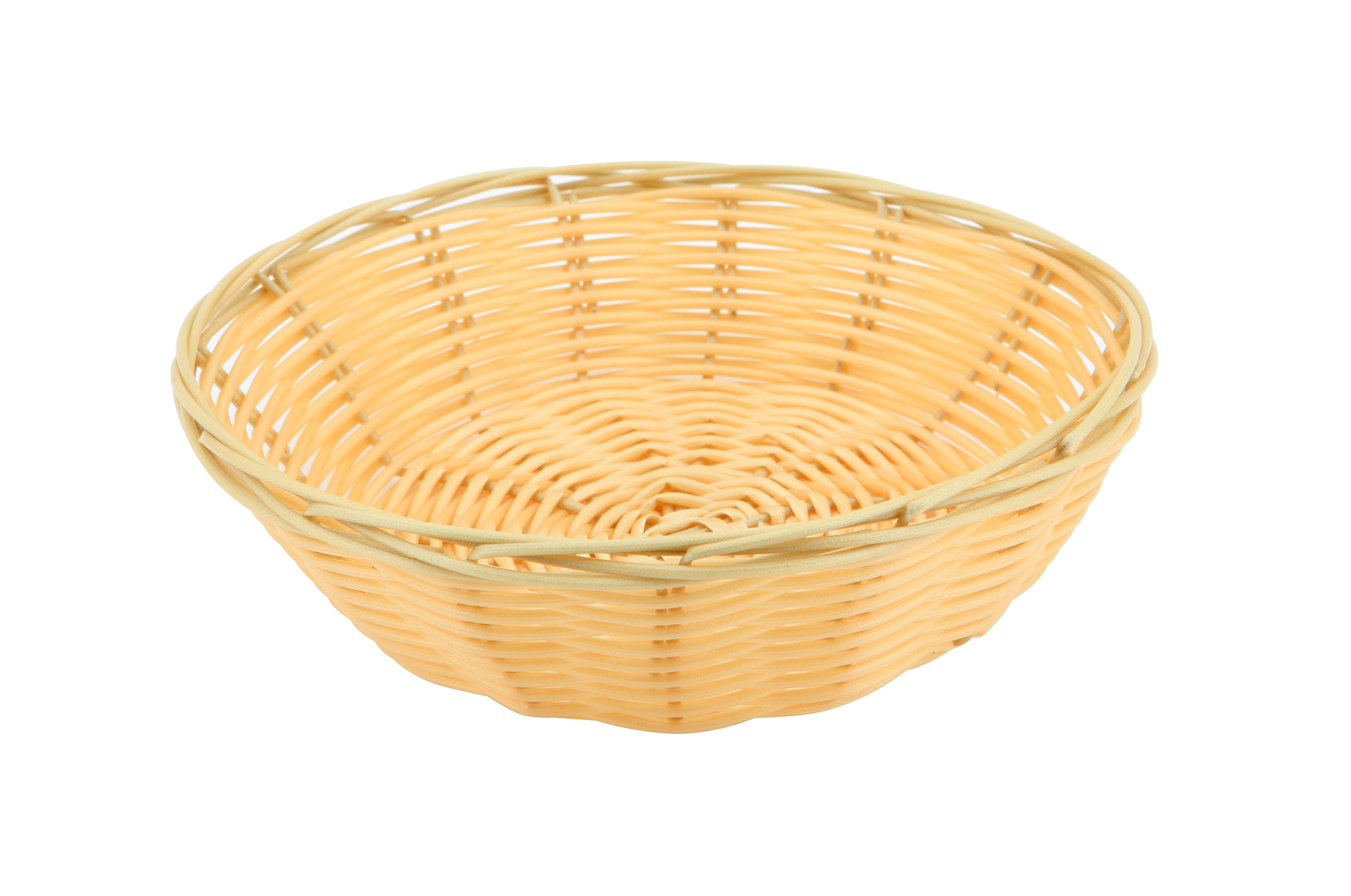 Round Polywicker Basket 7"Dia X 2" Deep 12 Pack