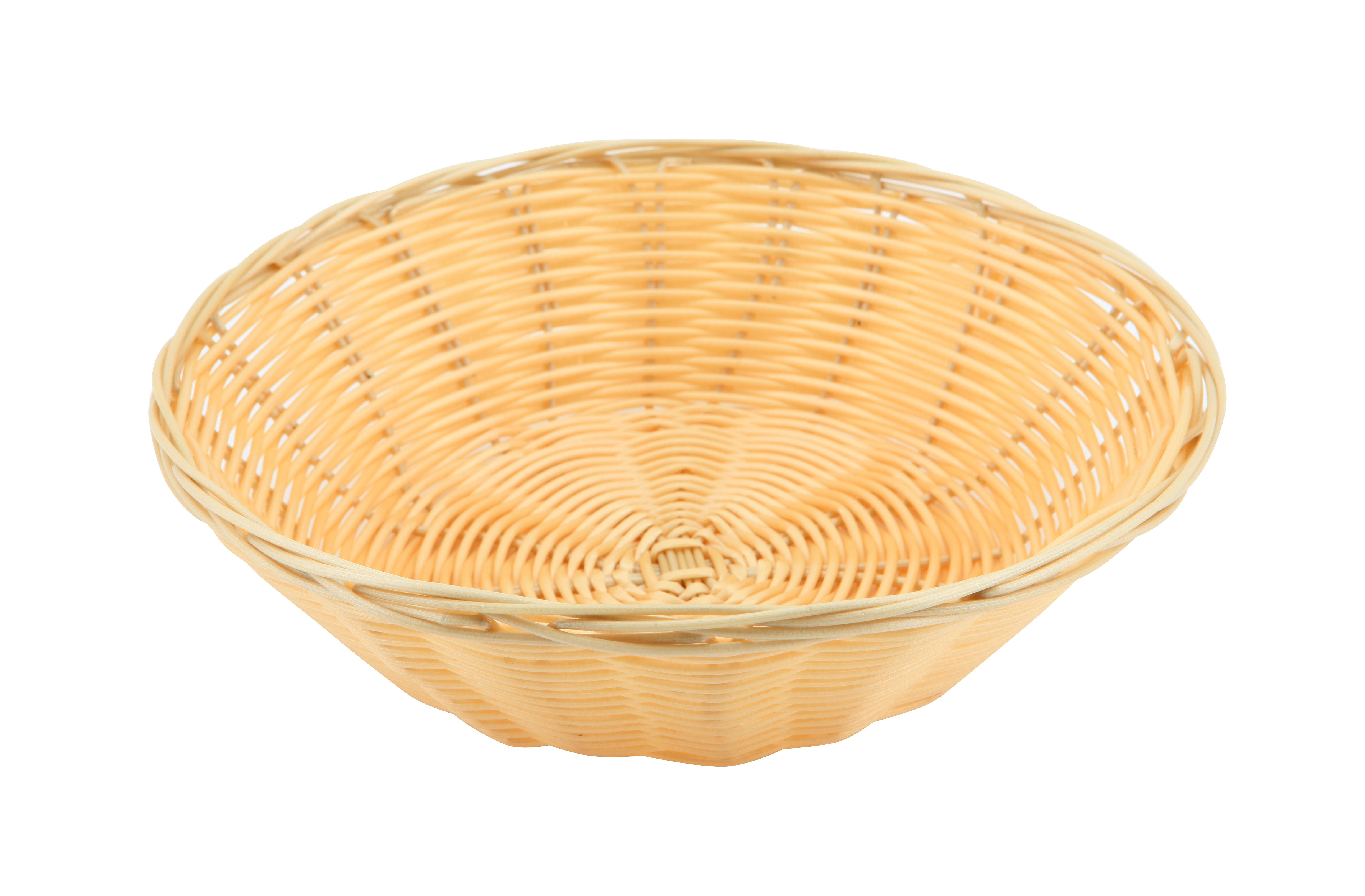 Round Polywicker Basket 9.5"Dia X 2.5" Deep 12 Pack