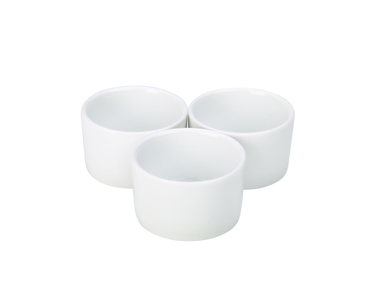 Genware Porcelain Contemporary Smooth Ramekin 6.5cm/2.5" 6 Pack