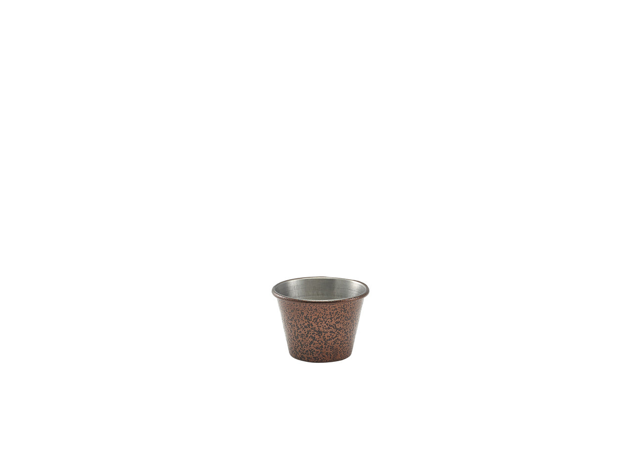 2.5oz Stainless Steel Ramekin Hammered Copper 24 Pack