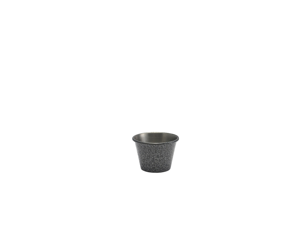 2.5oz Stainless Steel Ramekin Hammered Silver 24 Pack