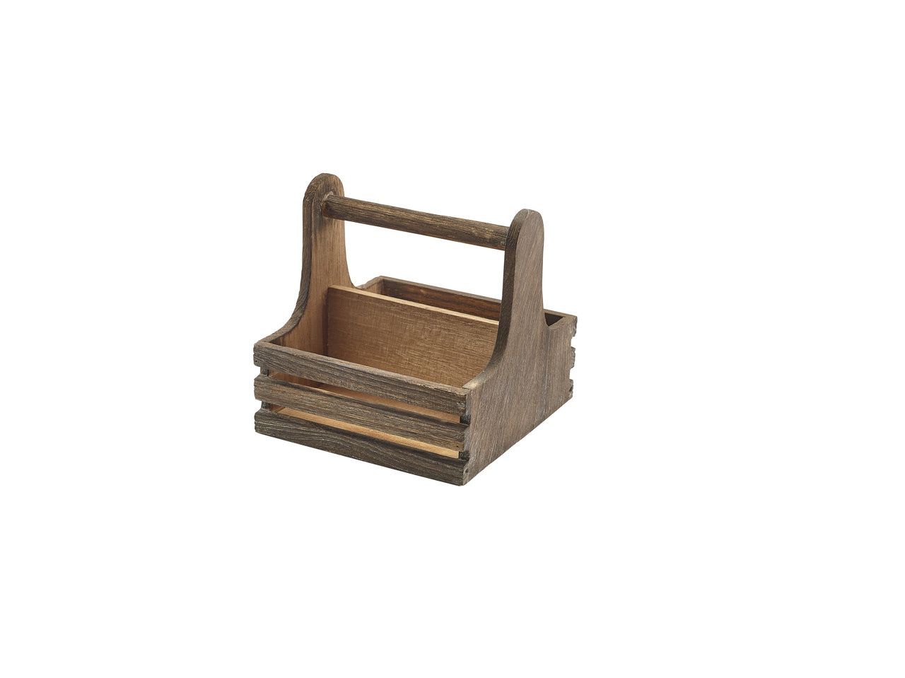 Small Rustic Wooden Table Caddy