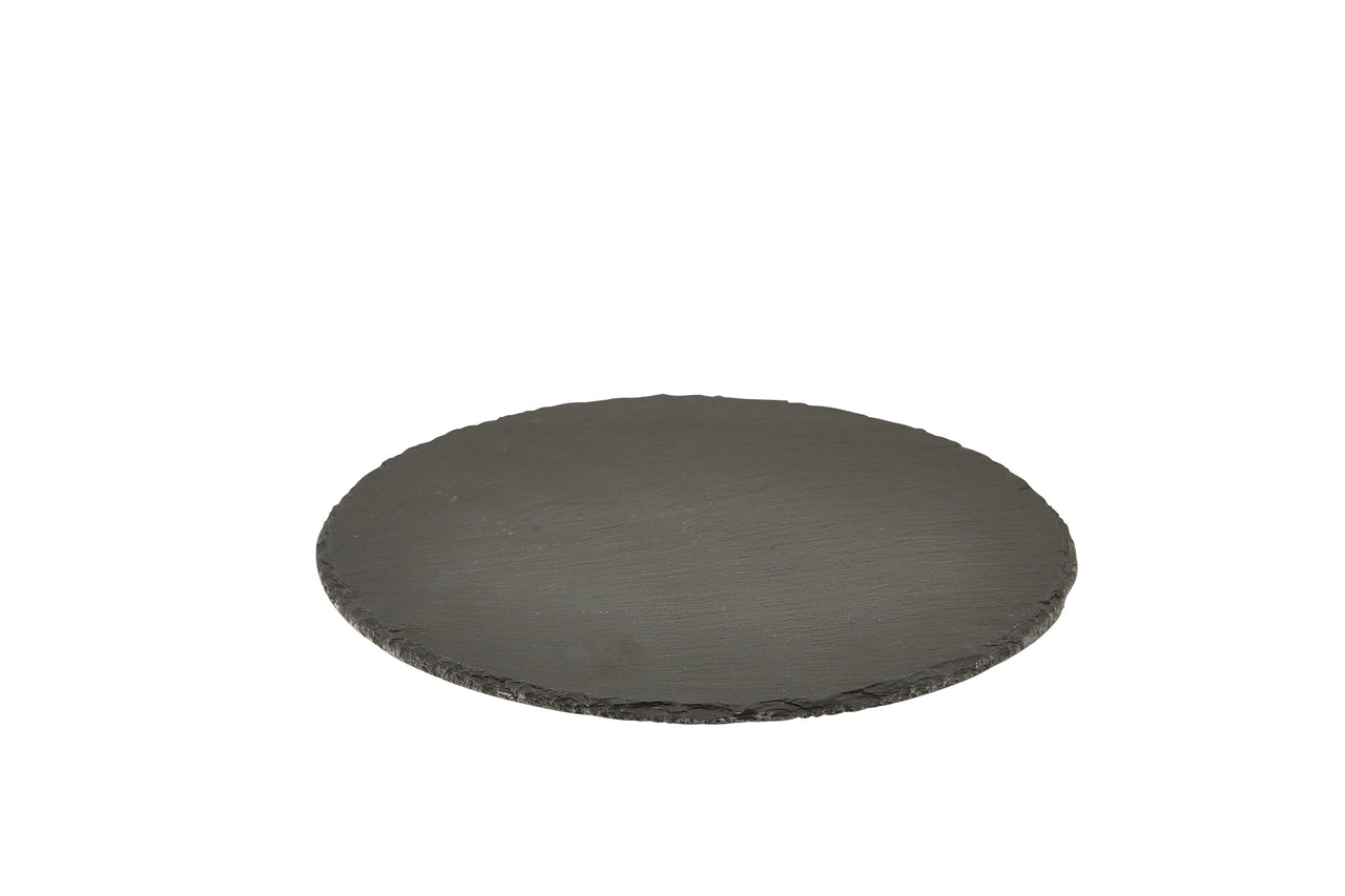 Genware Natural Edge Slate Platter 30cm Round 6 Pack