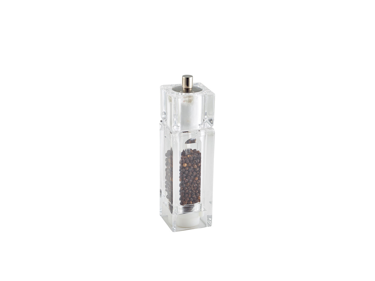 GenWare Clear Square Combi Pepper Grinder/Salt Shaker