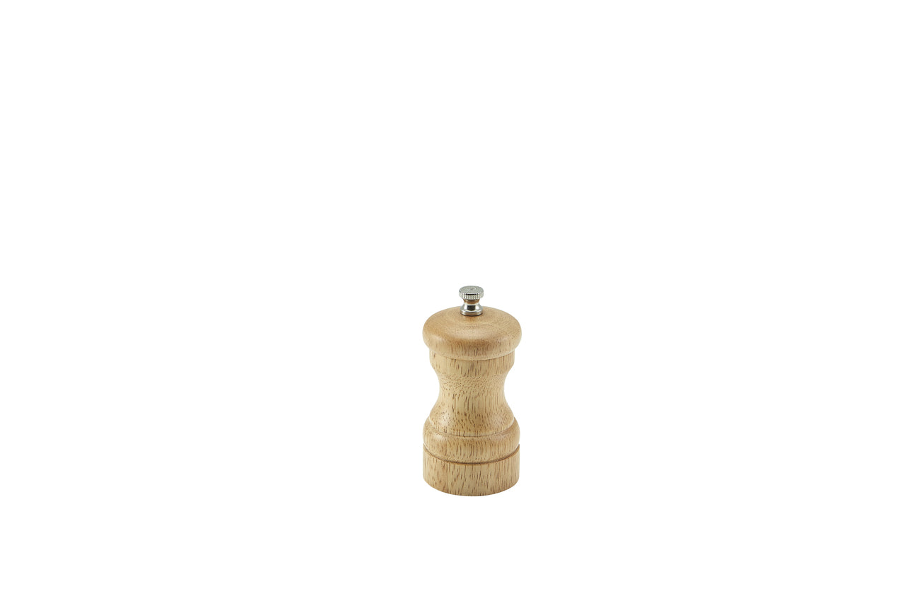 Genware Light Wood Salt Or Pepper Grinder 10cm