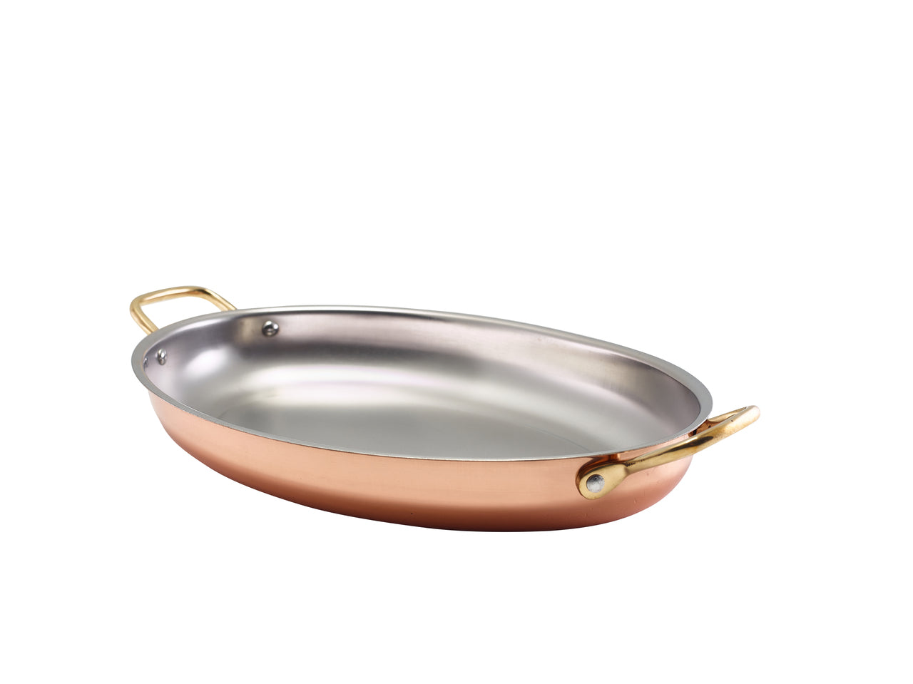 GenWare Copper Plated Oval Dish 34 x 23cm 3 Pack