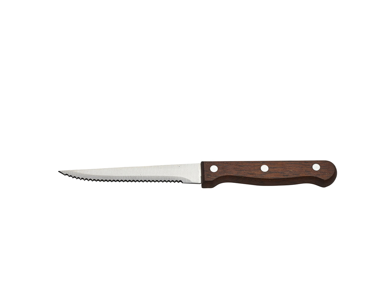 Steak Knife Dark Wood Handle Full Tang (Dozen)